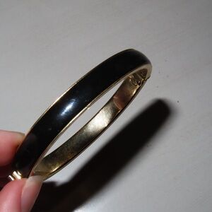 Black and Gold Bangle Vintage Bracelet